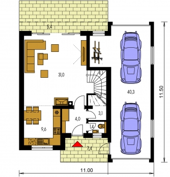 Grundriss des Erdgeschosses - PREMIER 203